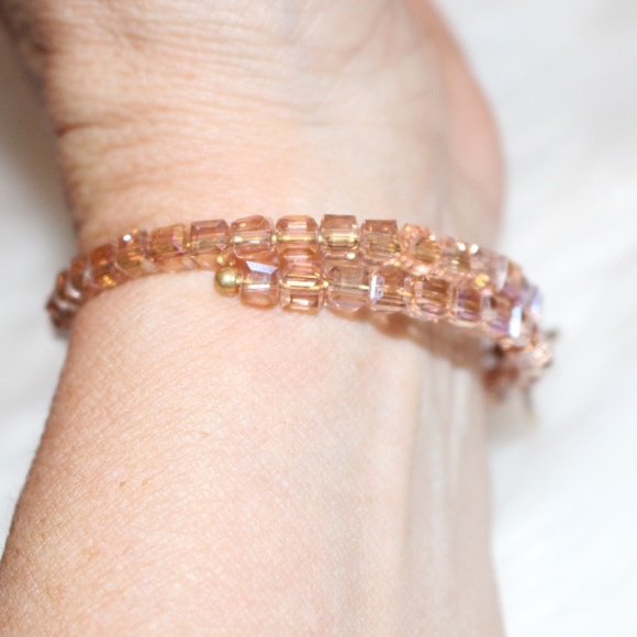Alex and Ani, Embrace the Power of Positivity Starry-Eyed wrap Bracelet in Blush - Picture 3 of 6